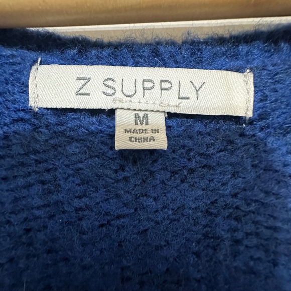 Z Supply Oversized V-Neck Sweater Womens M Cozy Pullover Slouchy Lounge Fuzzy - Picture 8 of 12